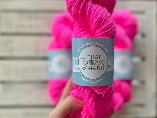Highlighter Pink Cushy Worsted