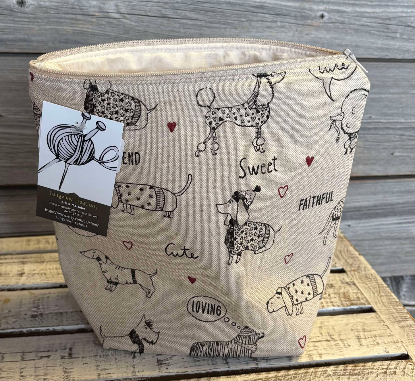 Sock Zippered Project Bag