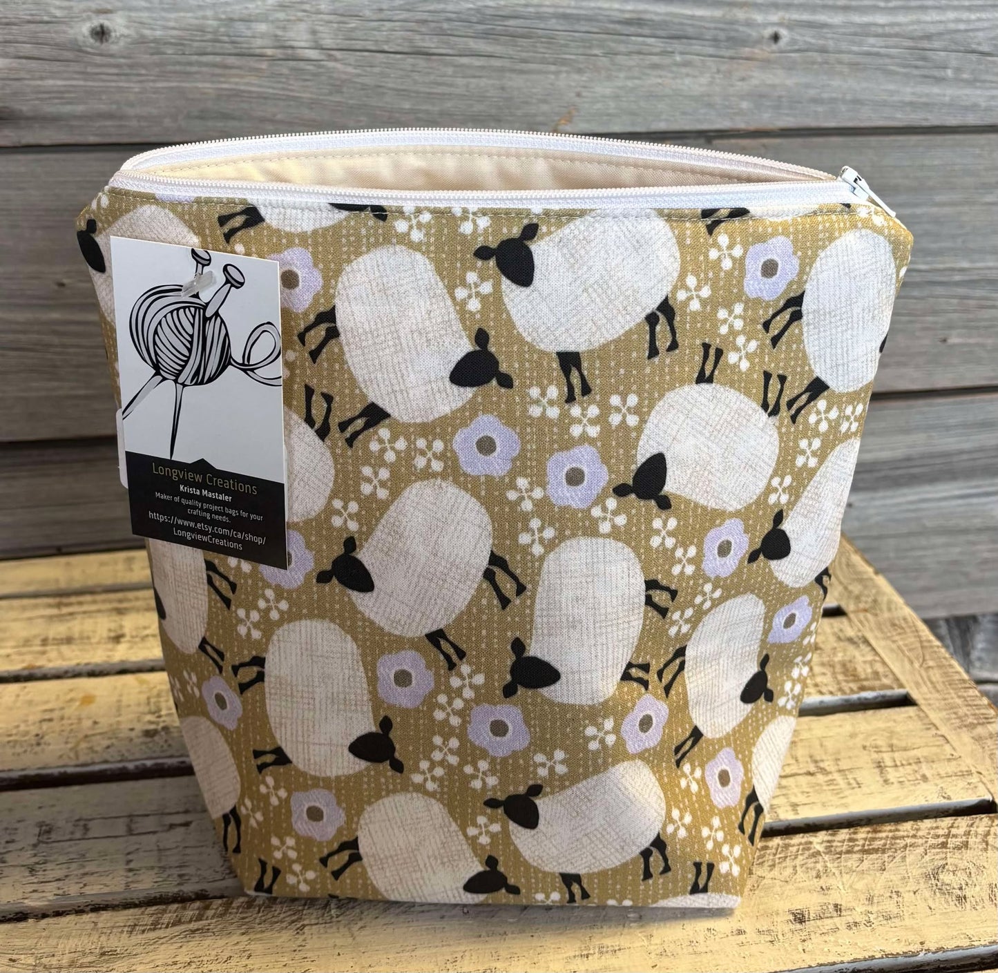 Sock Zippered Project Bag
