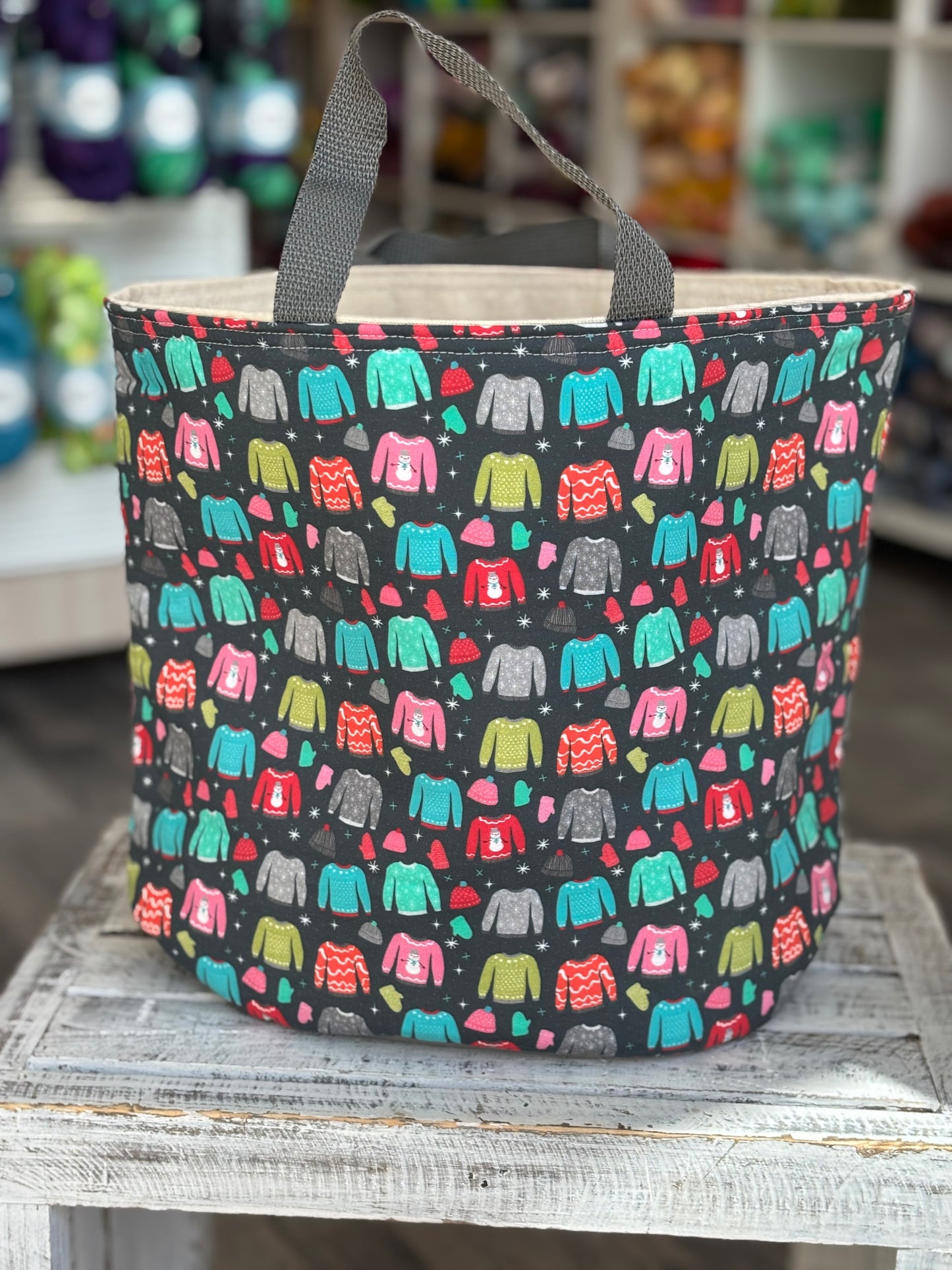 Large Bucket Tote Holiday Edition
