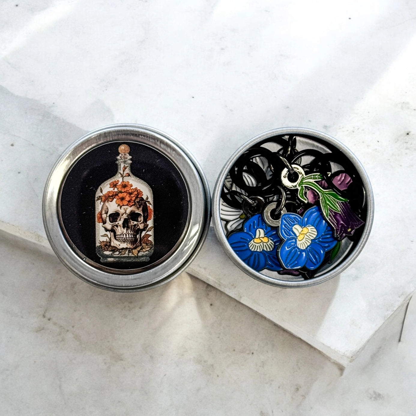 Poison Garden Stitch Markers in Tin