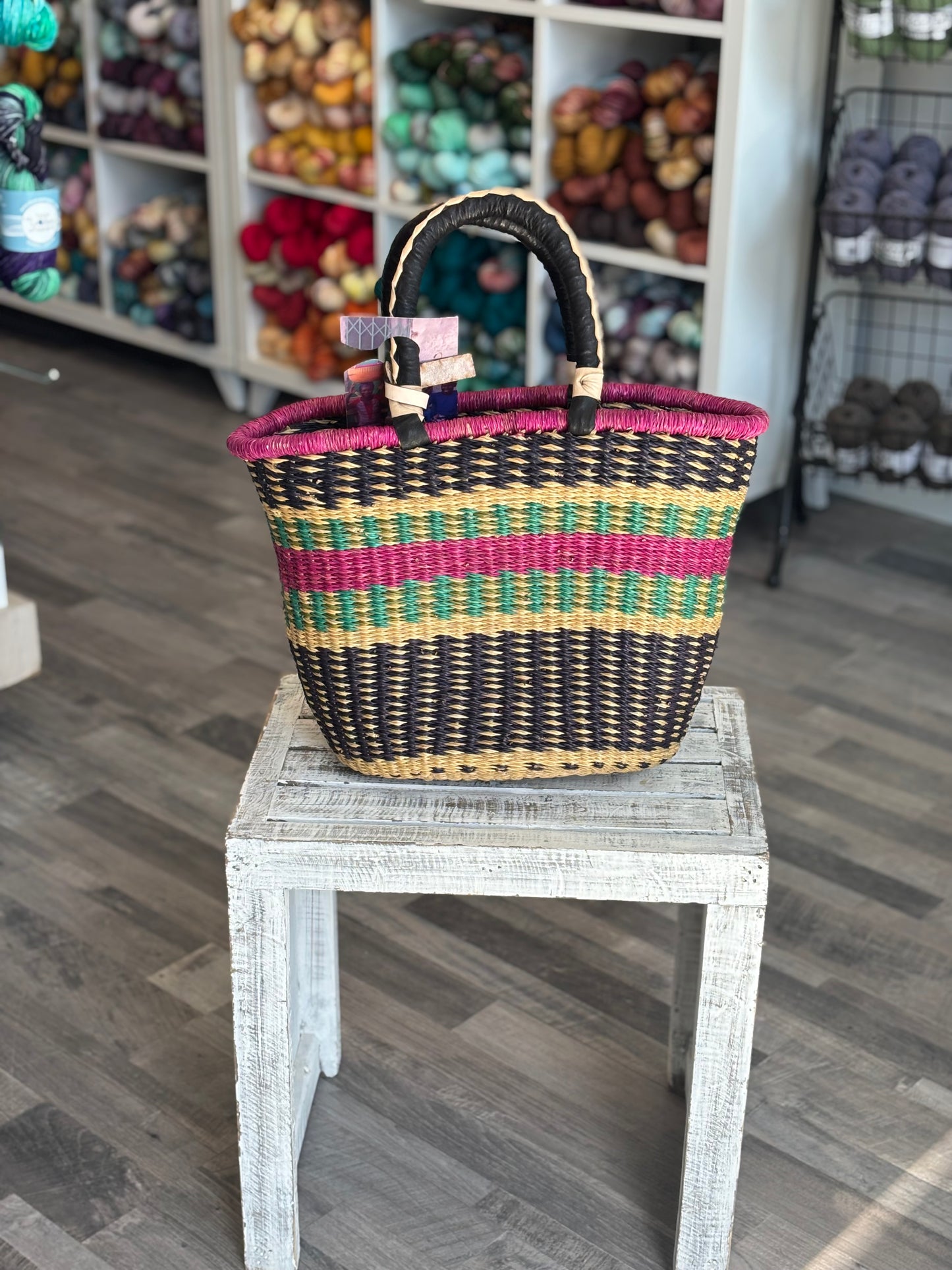 Oval Basket with Two Handles - Medium