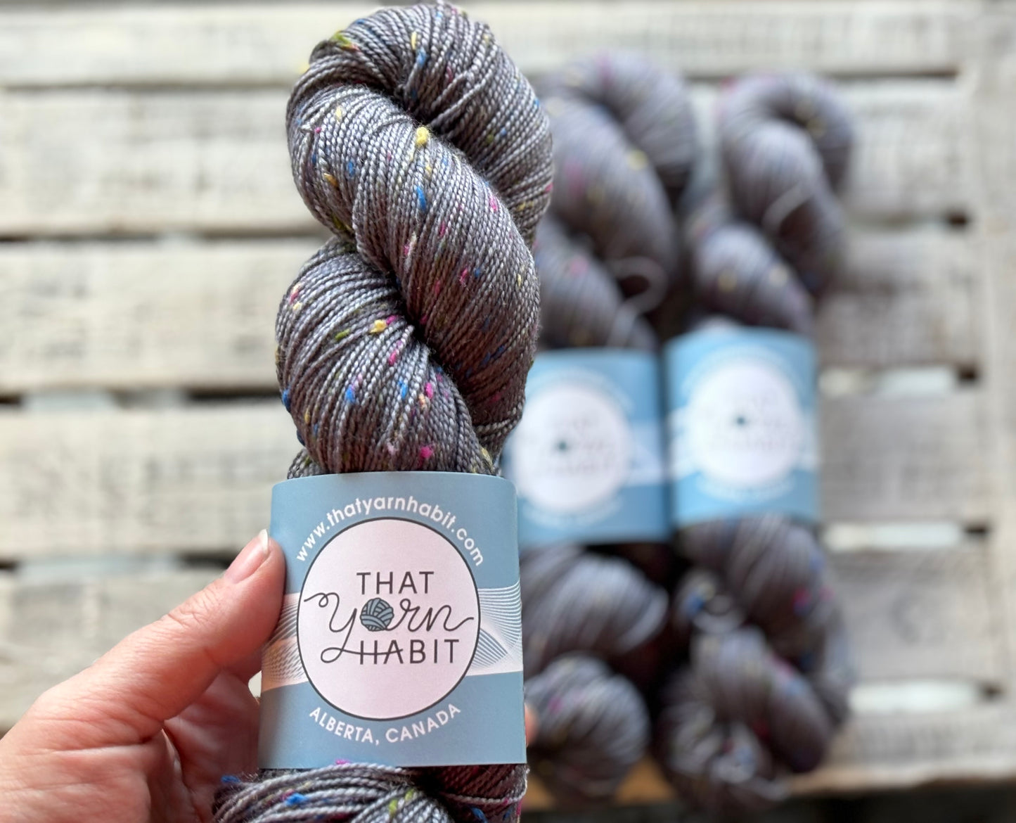 Smoke Tweedy Sock Confetti