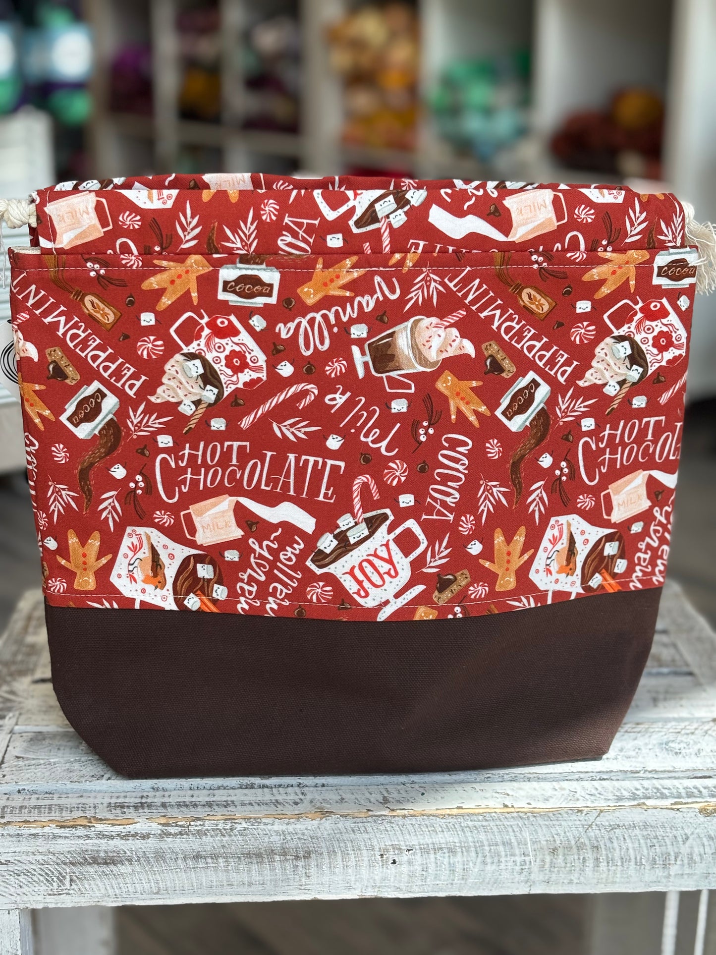 Large Drawstring Project Bag Holiday Edition