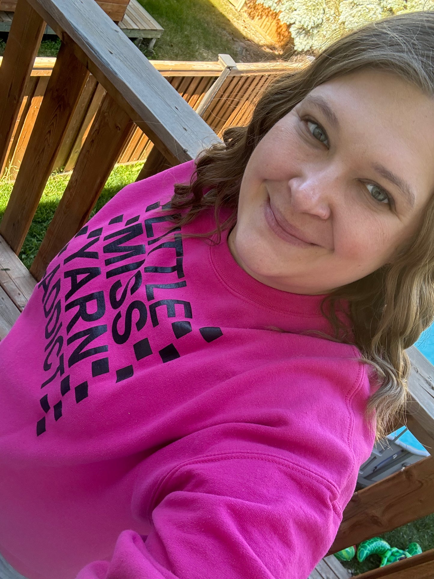 Little Miss Knit Addict crewneck