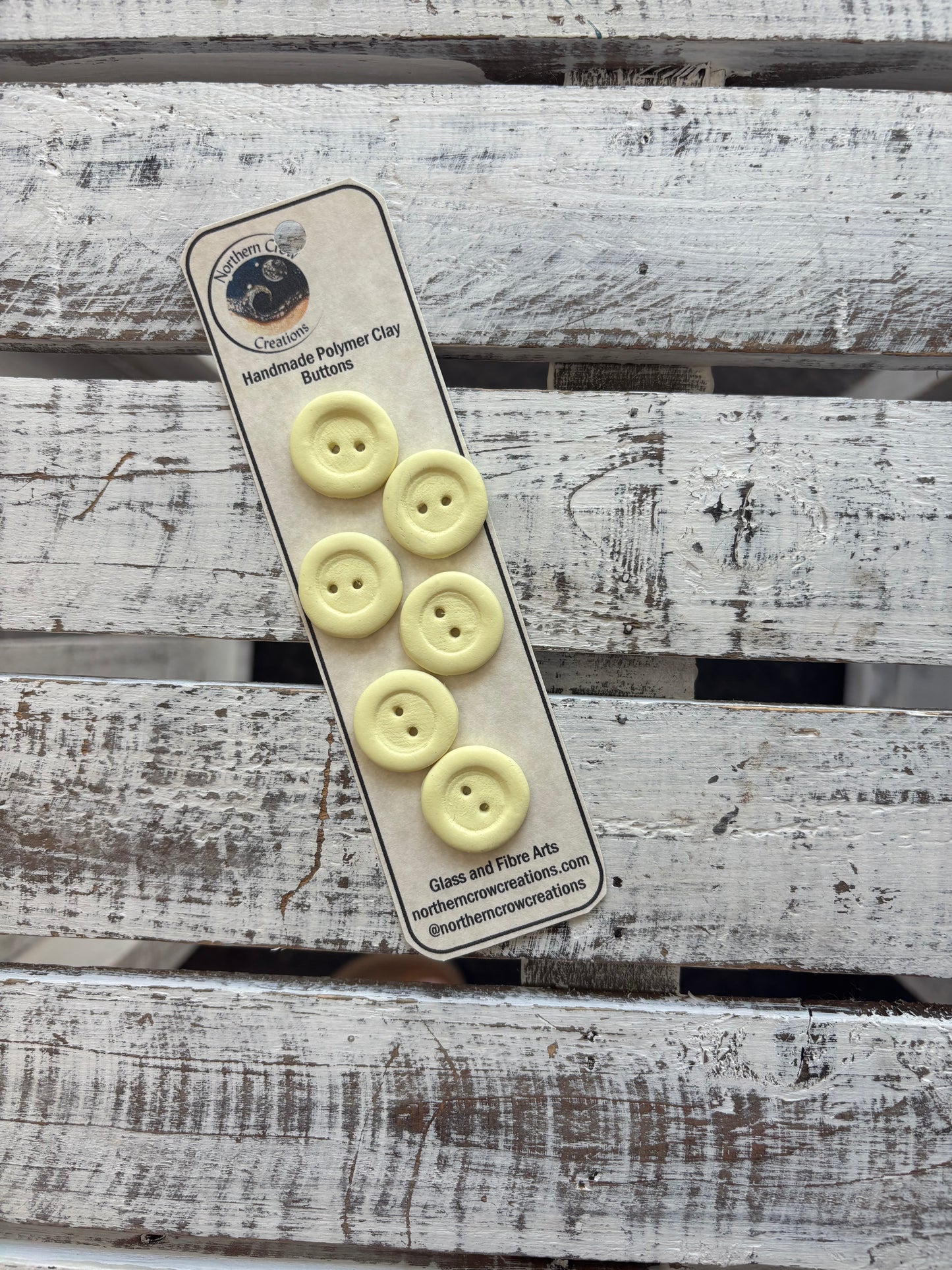 Yellow Polymer Clay Buttons