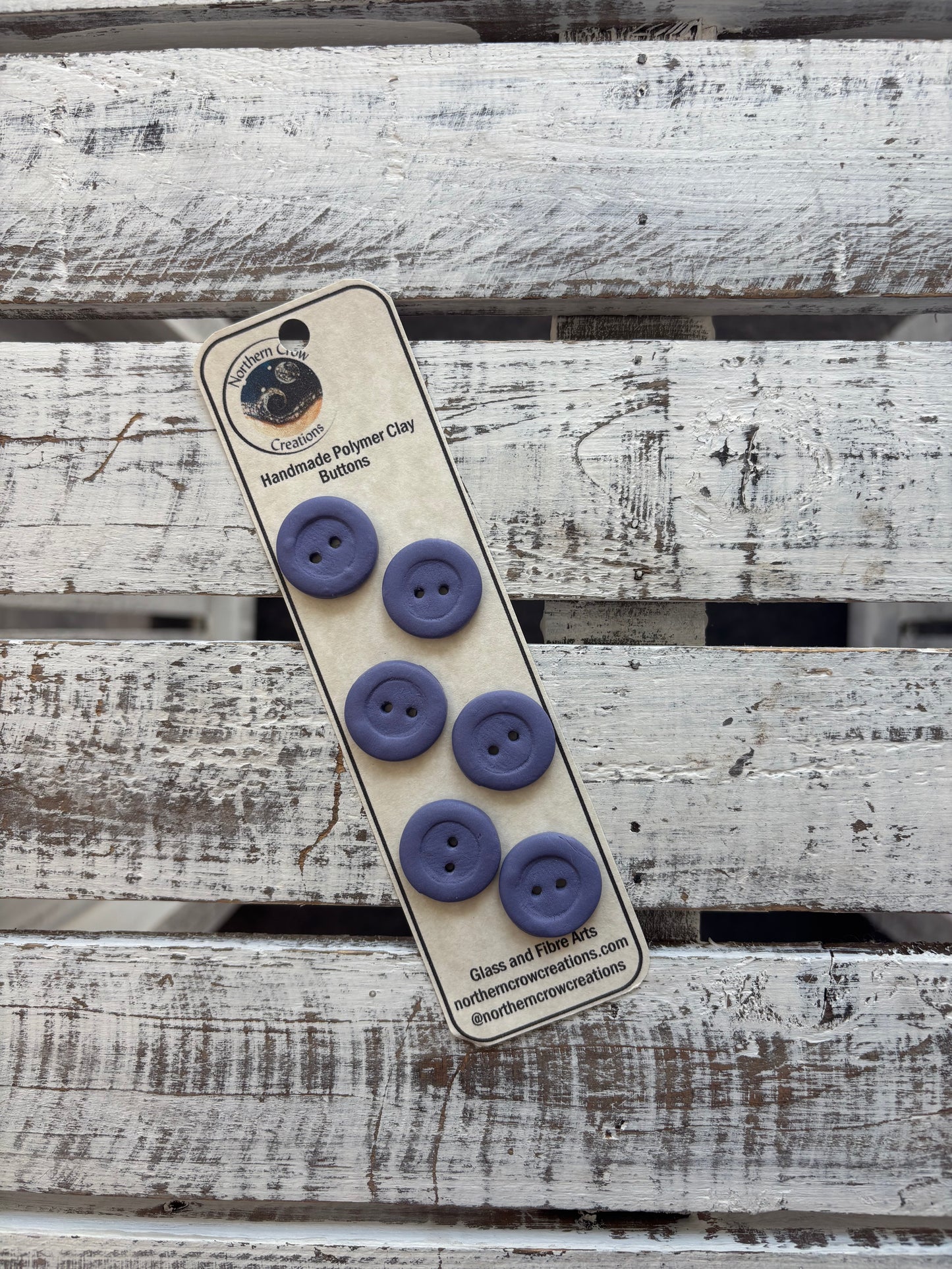 Purple Laurel Polymer Clay Buttons