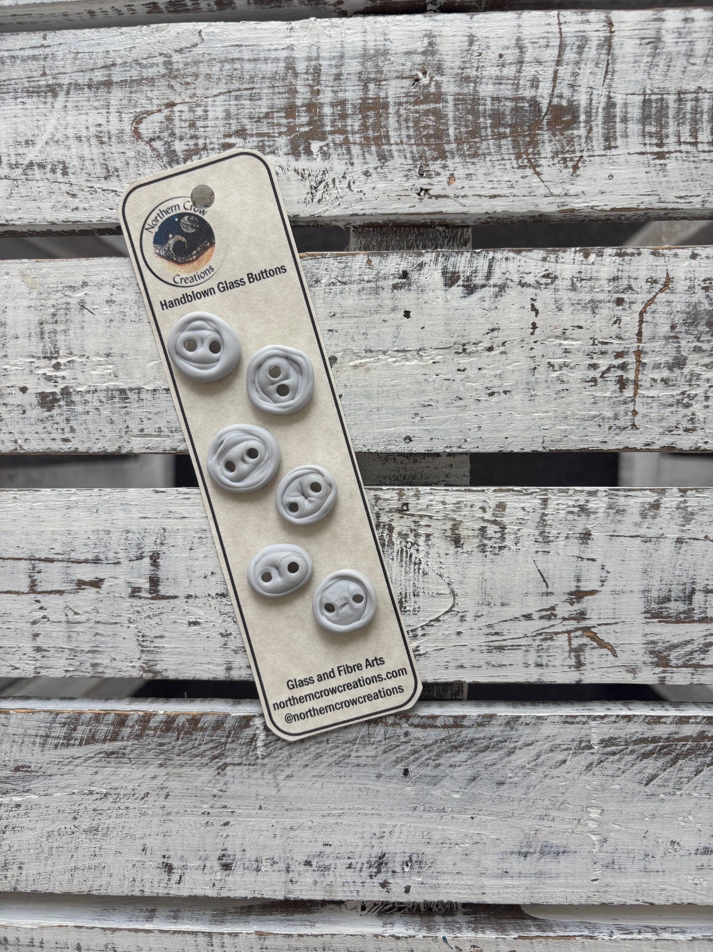 Grey Handblown Glass Buttons