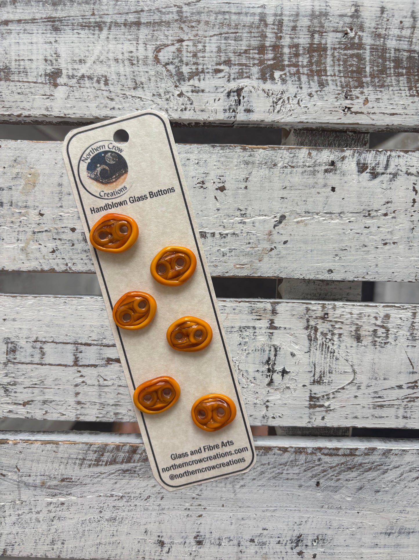 Mustard Handblown Glass Buttons