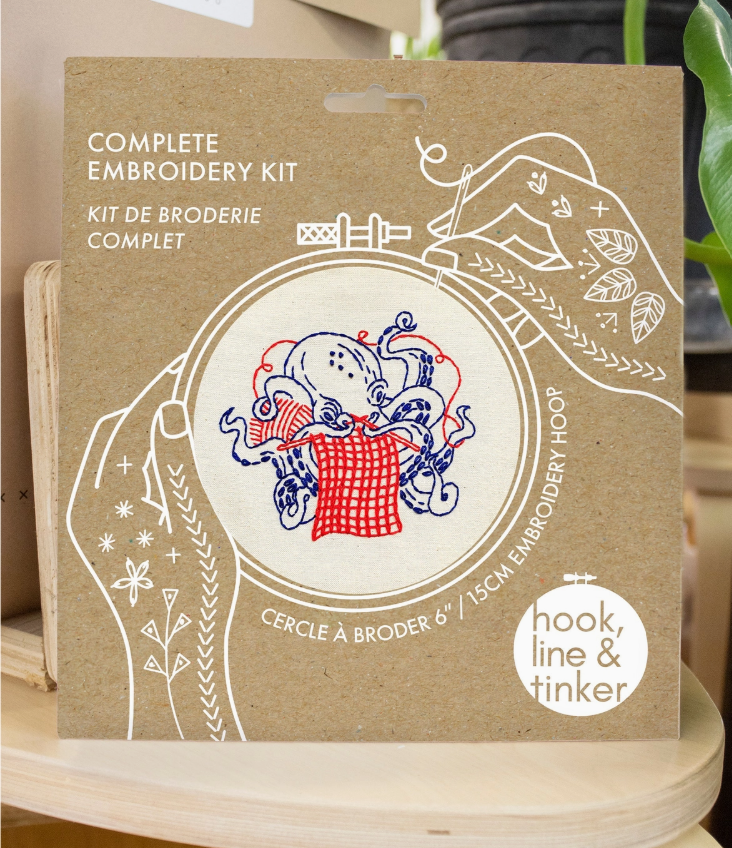 Octopus Knitting Complete Embroidery Kit