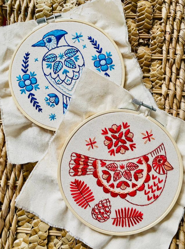 Blue Jay Complete Embroidery Kit
