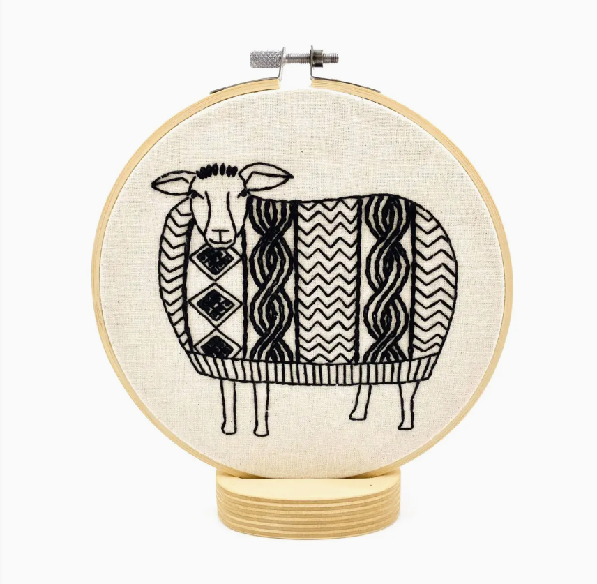 Sweater Weather Sheep Complete Embroidery Kit