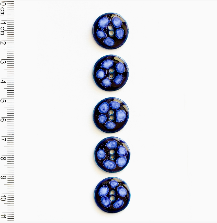 Small Round Blue Buttons