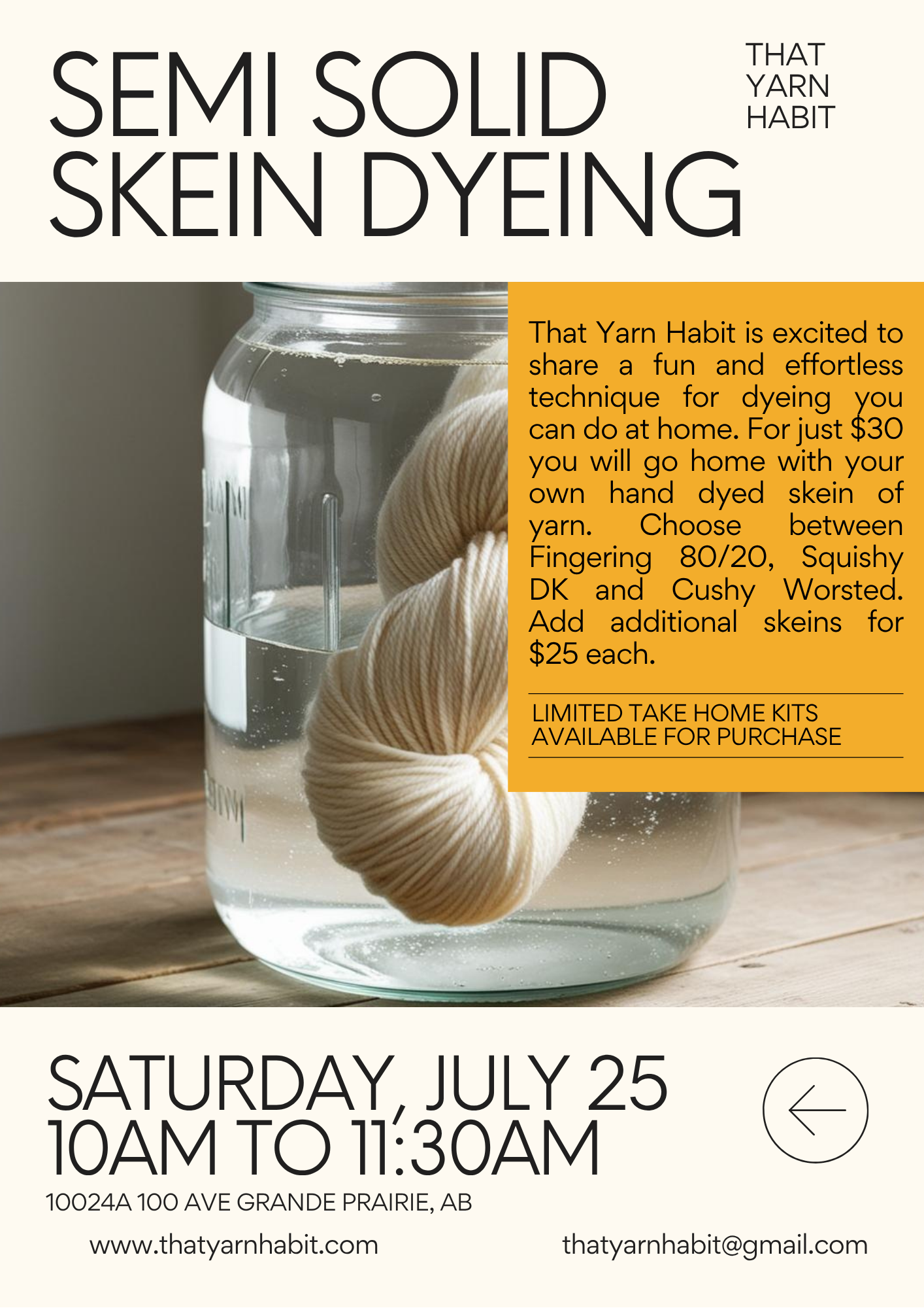 Semi Solid Skein Dye Workshop