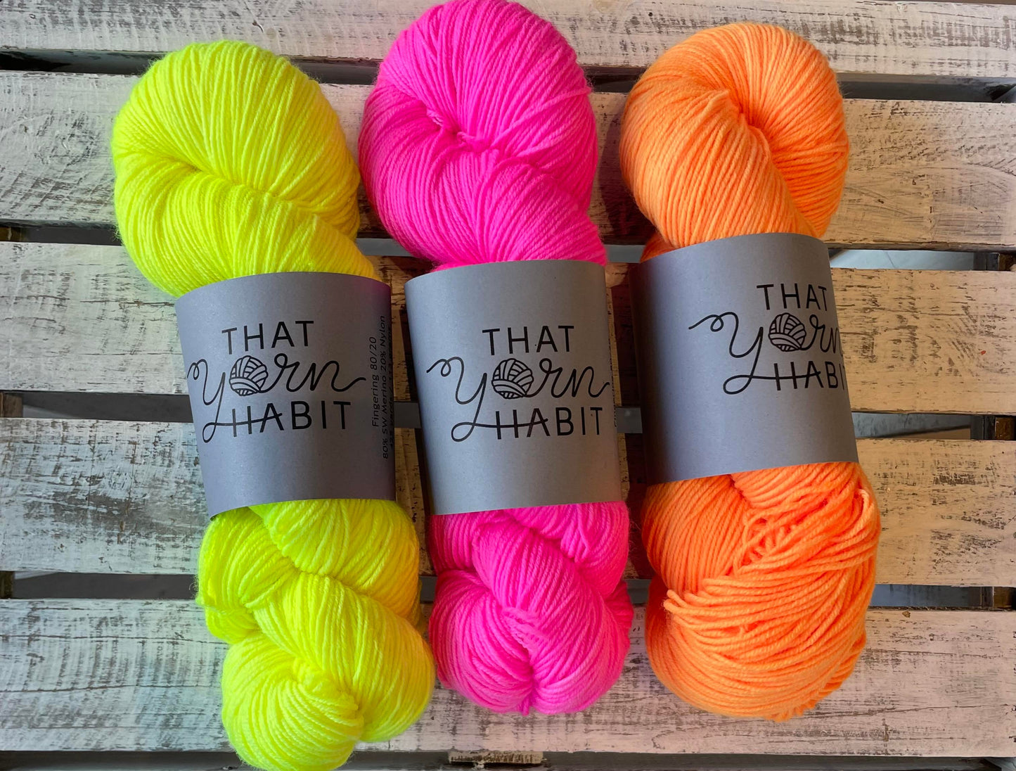 Highlighter Orange Fingering 80/20