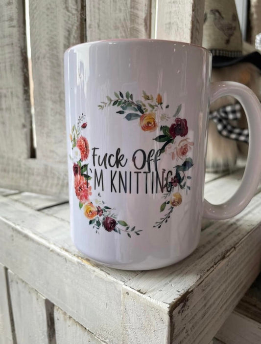 FO I'm Knitting/Crocheting mug