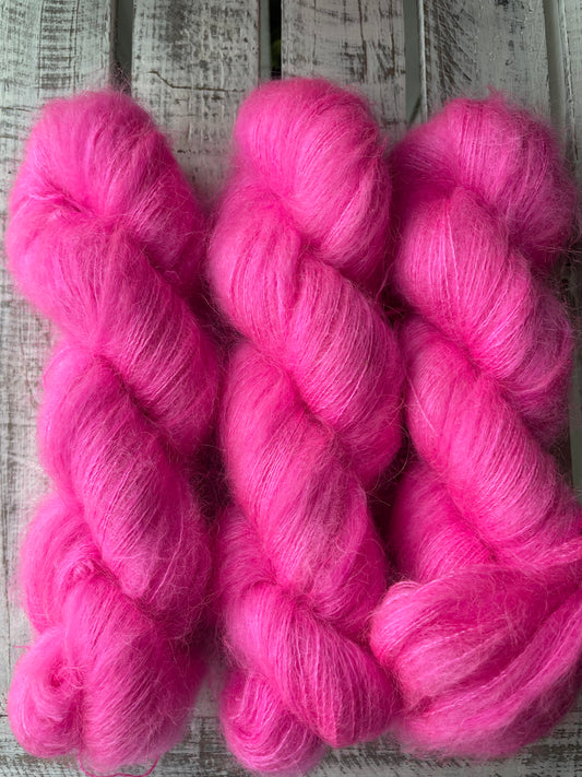 Highlighter Pink Mohair Lace