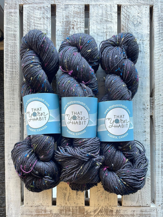 Charcoal Tweedy Sock Confetti