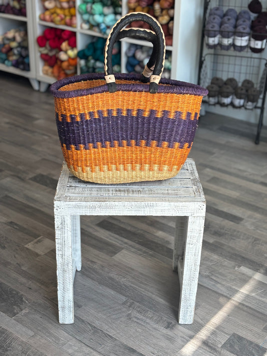 Oval Basket with Two Handles - Medium