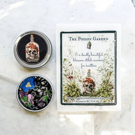 Poison Garden Stitch Markers in Tin