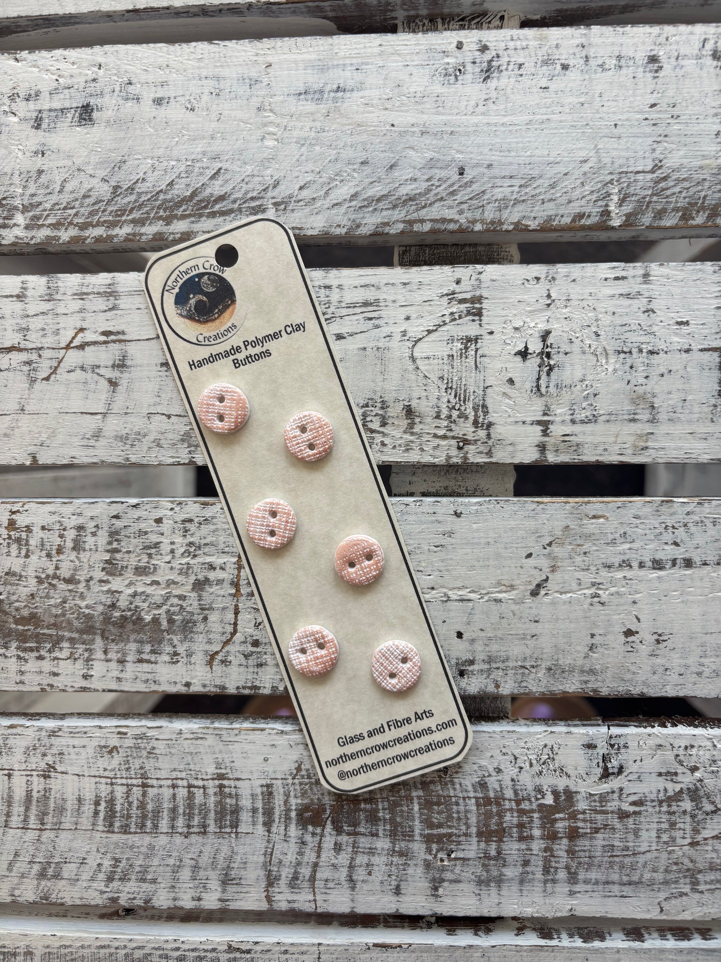 Textured Peach Polymer Clay Buttons