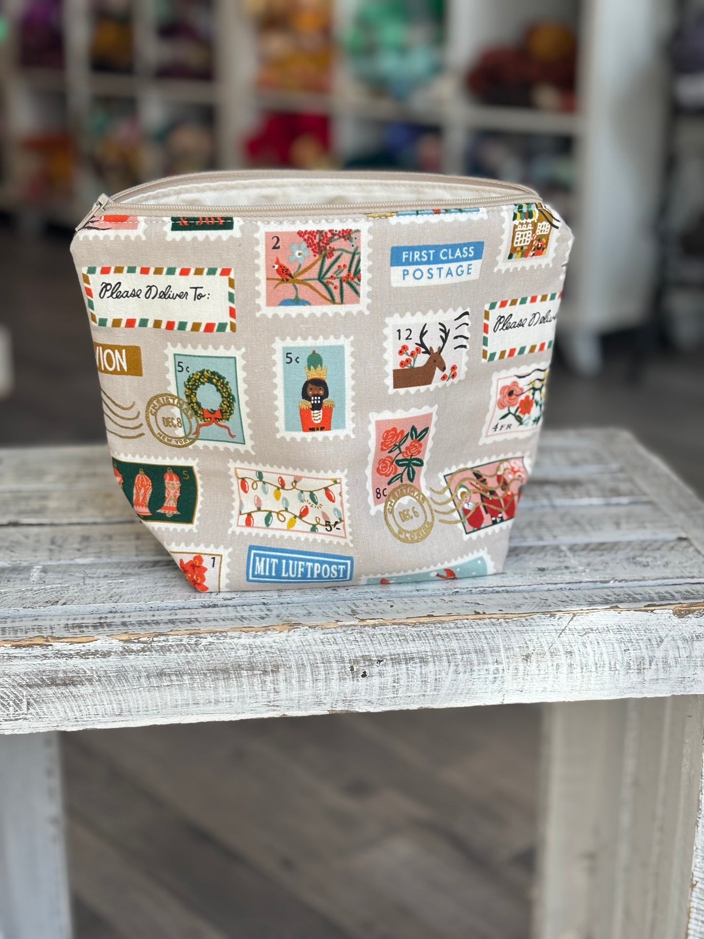 Sock Zippered Project Bag Holiday Edition