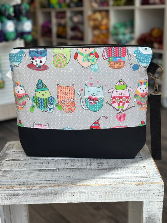 Large Zippered Project Bag Holiday Edition