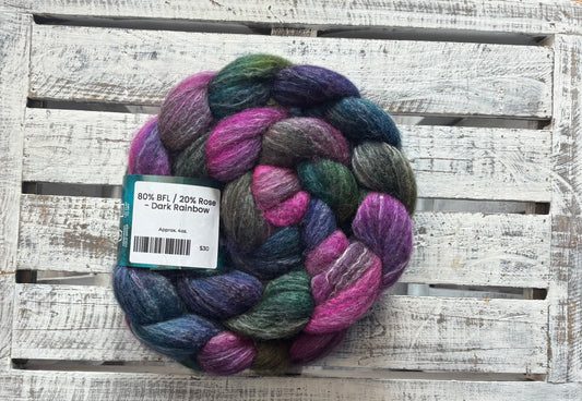 Dark Rainbow 80% BFL 20% Rose