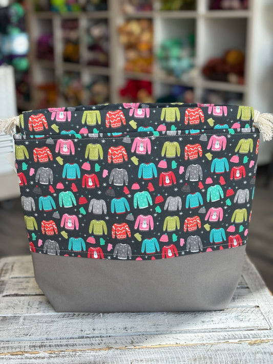 Large Drawstring Project Bag Holiday Edition