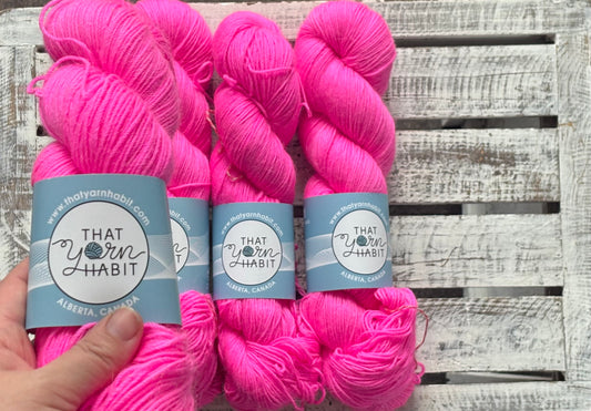 Highlighter Pink Cloud Sock