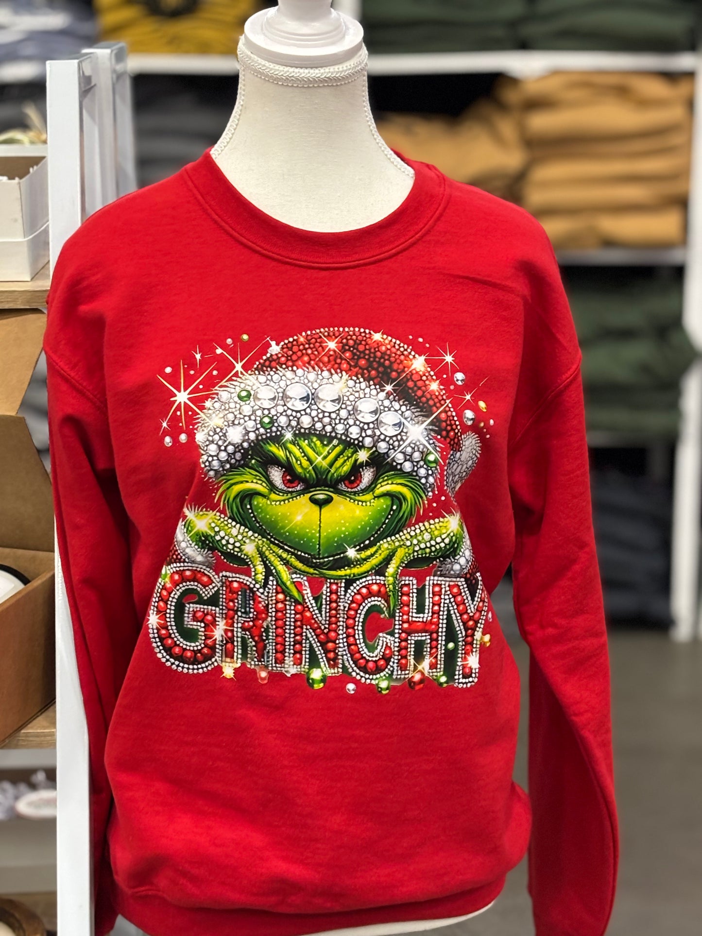Grinchy Glitter Crewneck