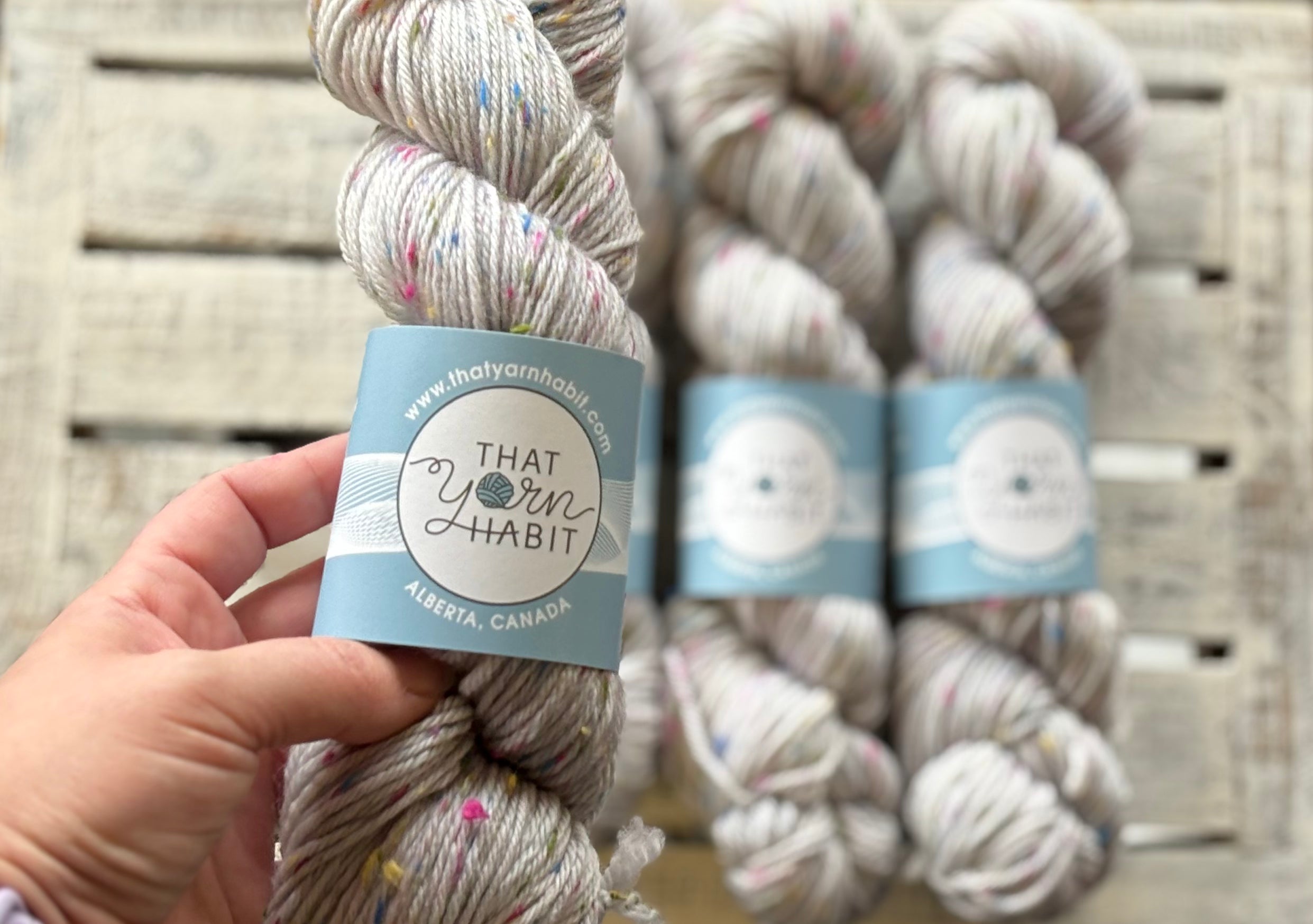 Lustrous Tweedy DK Confetti – That Yarn Habit