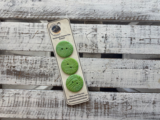 Green Large Polymer Clay Buttons