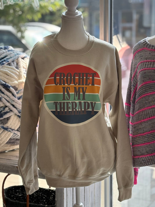 Crochet is my Therapy Crewneck