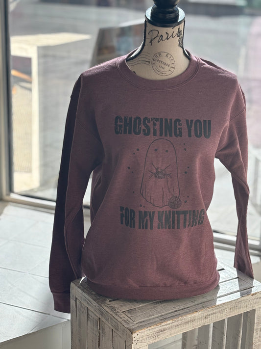 Ghosting You For My Knitting Crewneck