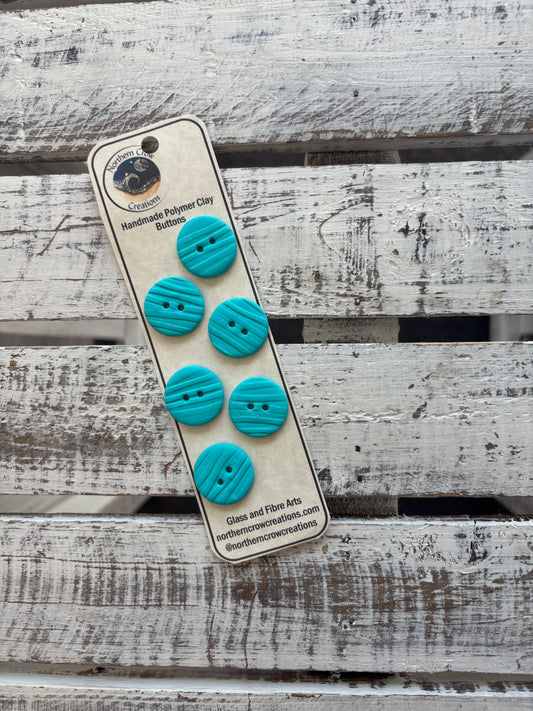 Teal Polymer Clay Buttons