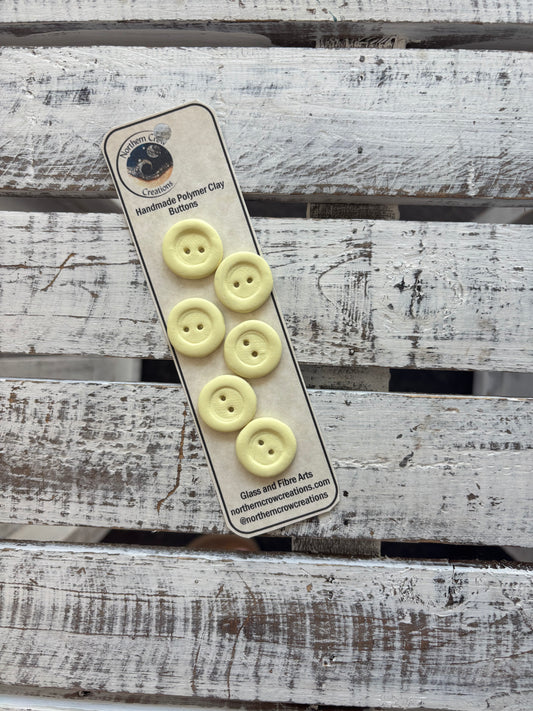 Yellow Polymer Clay Buttons