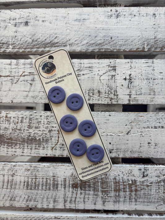 Purple Laurel Polymer Clay Buttons