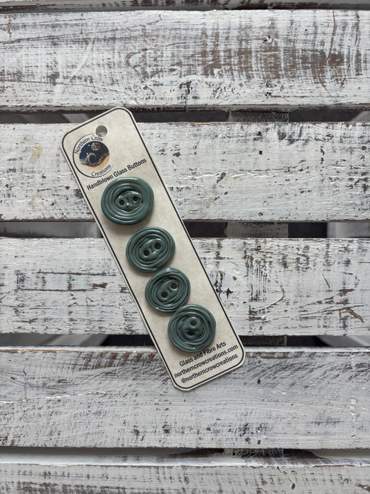 Sage Handblown Glass Buttons