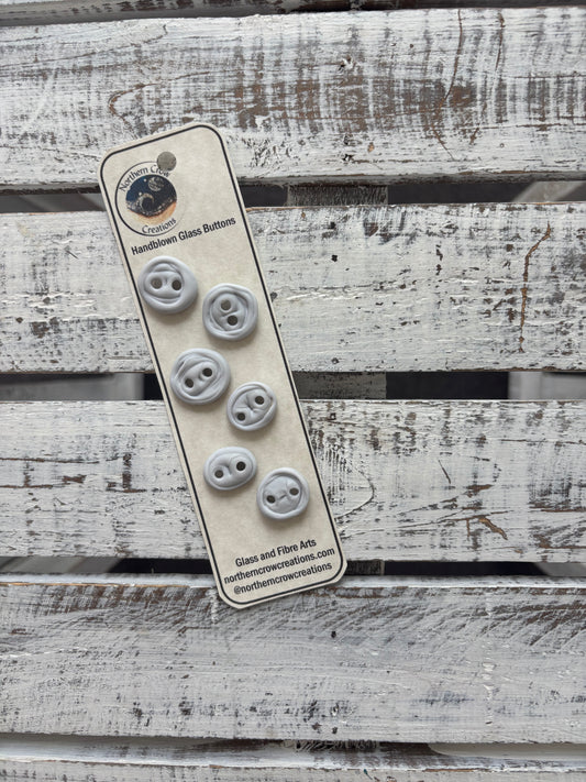Grey Handblown Glass Buttons