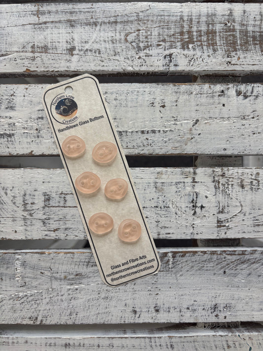 Peach Handblown Glass Buttons