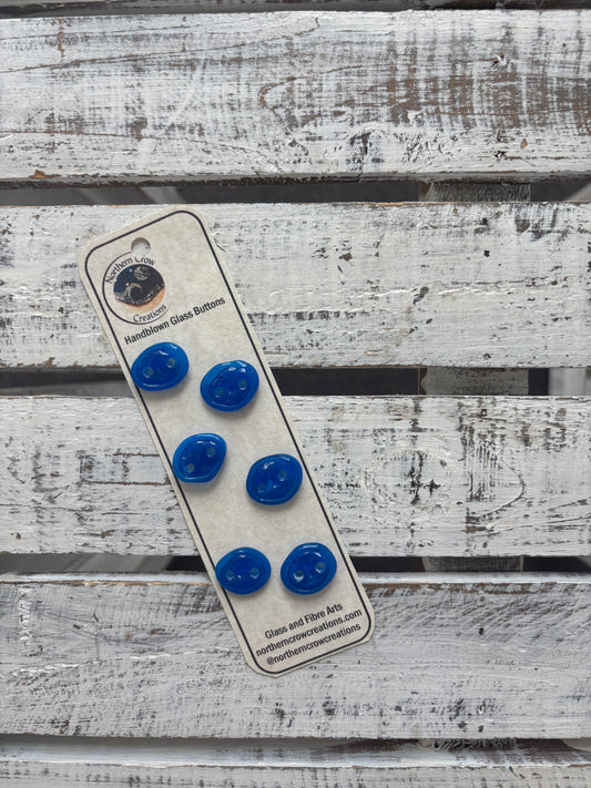 Blue Handblown Glass Buttons
