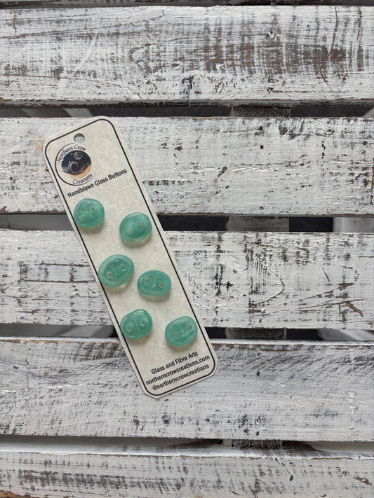 Seafoam Handblown Glass Buttons