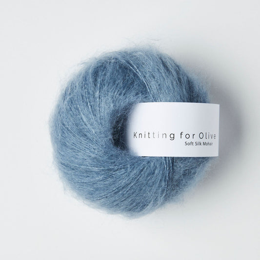 Dusty Dove Blue Soft Silk Mohair