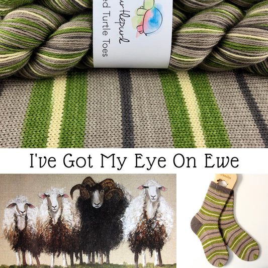 I've Got My Eye on Ewe Self Striping Sock