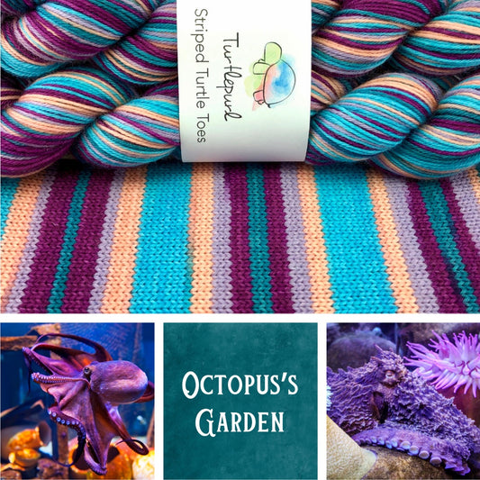 Octopus's Garden Self Striping Sock