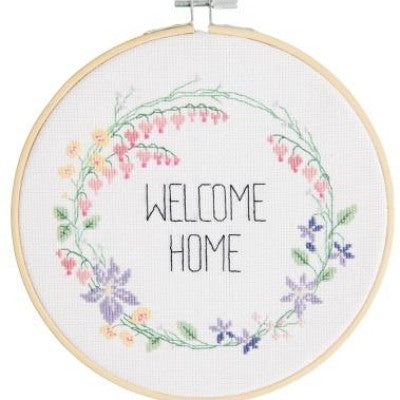Embroidery Kit 20cm Ring - Welcome Home