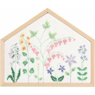 Embroidery Kit Flower Meadow Rahmen Frame