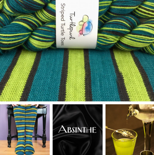 Absinthe Self Striping Sock