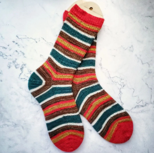 Bird of a Feather Self Striping Sock